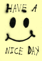Have a nice dayと書かれたポスター