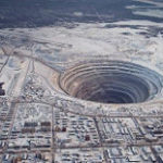 シベリアのミールヌイダイアモンド鉱山