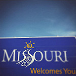 Missouri welcomes youと書かれた看板
