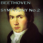Beethoven Symphony 2と綴られたベートーヴェンの肖像画